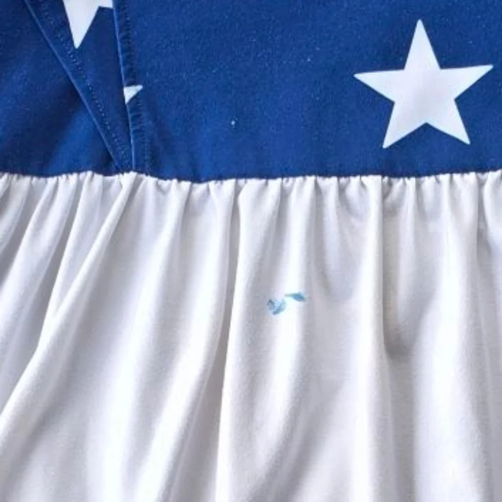 Millie Loves Lily Blue and White Star Pattern Patriotic Dress Size 10